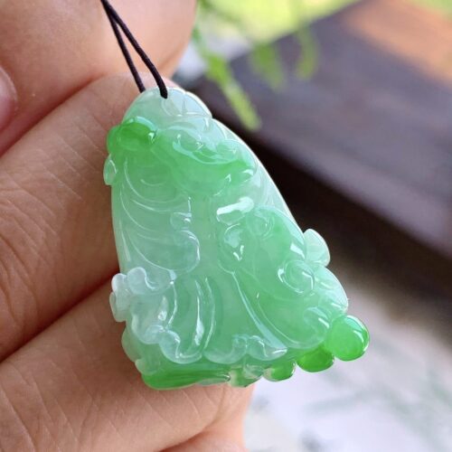Apple Green Cabbage Jadeite Jade Pendant