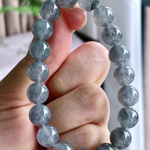 Wuji Jadeite Jade Bead Bracelet, 10.4mm
