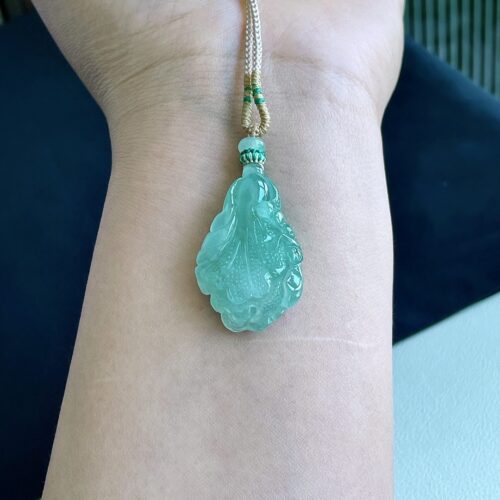 Blue Water Cabbage Jadeite Jade Pendant