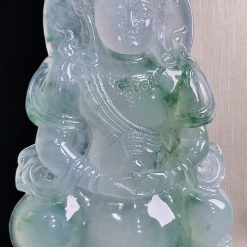 Alternative view of High Icy Tara Jadeite Jade Pendant