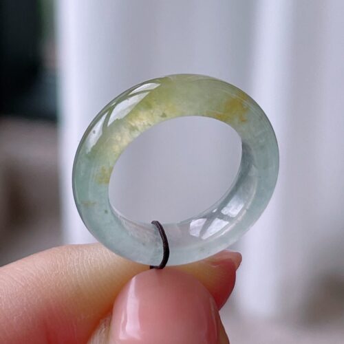 Honey Jadeite Jade Band Ring, US 6.5 · 5.8mm band
