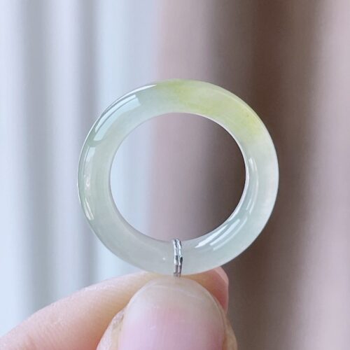 Honey Jadeite Jade Band Ring, US 6.5 · 5.7mm band