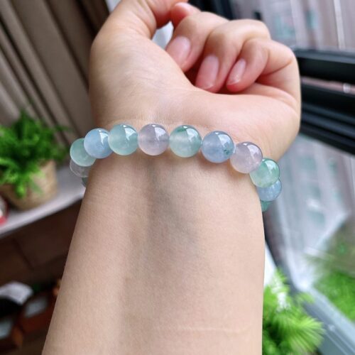 Alternative view of Multi-Colour Jadeite Jade Bead Bracelet, 10mm (III)