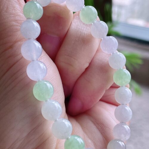 Multi-Colour Jadeite Jade Bead Bracelet, 8.2mm