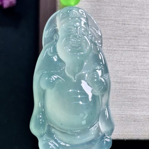 Icy Jadeite Jade Pendant, 31mm