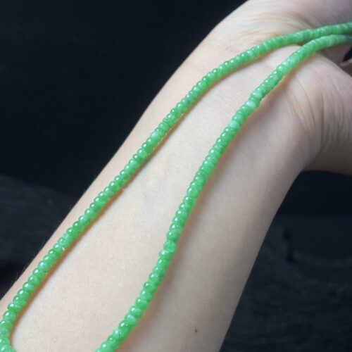 Alternative view of Icy Jadeite Jade Bead Bracelet, 3.8mm
