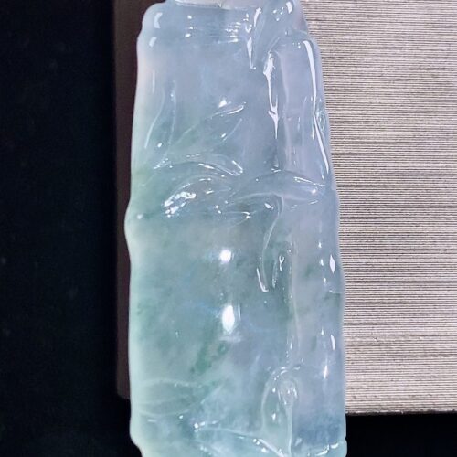 Alternative view of Icy Jadeite Jade Pendant, 33mm