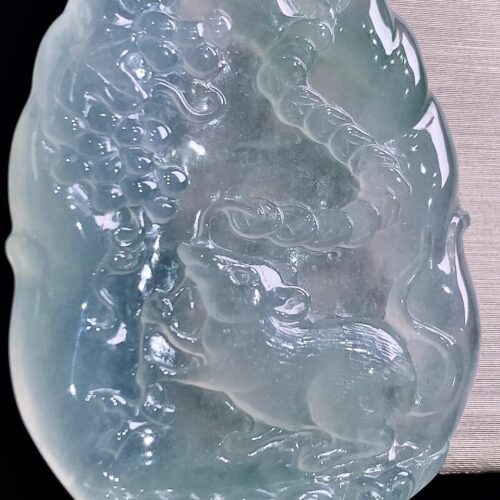 Icy Jadeite Jade Pendant, 51mm