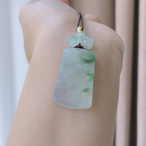 Icy Plaque Jadeite Jade Pendant