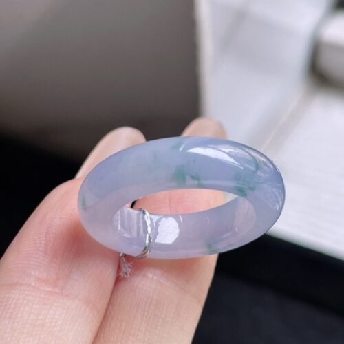 Alternative view of Lavender Jadeite Jade Band Ring, US 6.5