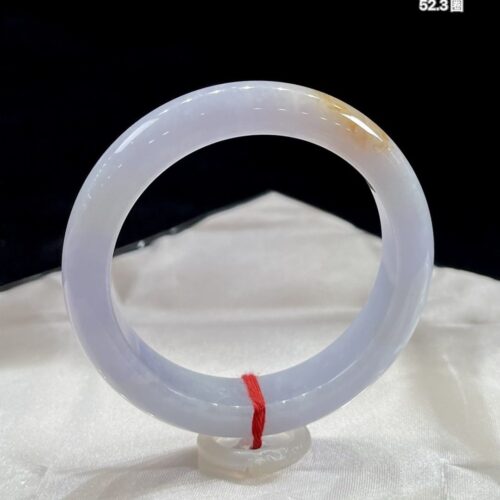 Lavender Half Round Jadeite Jade Bangle Bracelet